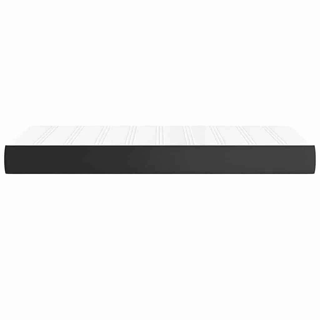 Pocket Spring Bed Mattress for Bedroom Medium Firmness Black Faux Leather 90x190x20cm