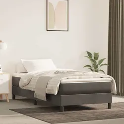 Pocket Spring Mattress - Dimensions 90x190x20cm, Grey Velvet