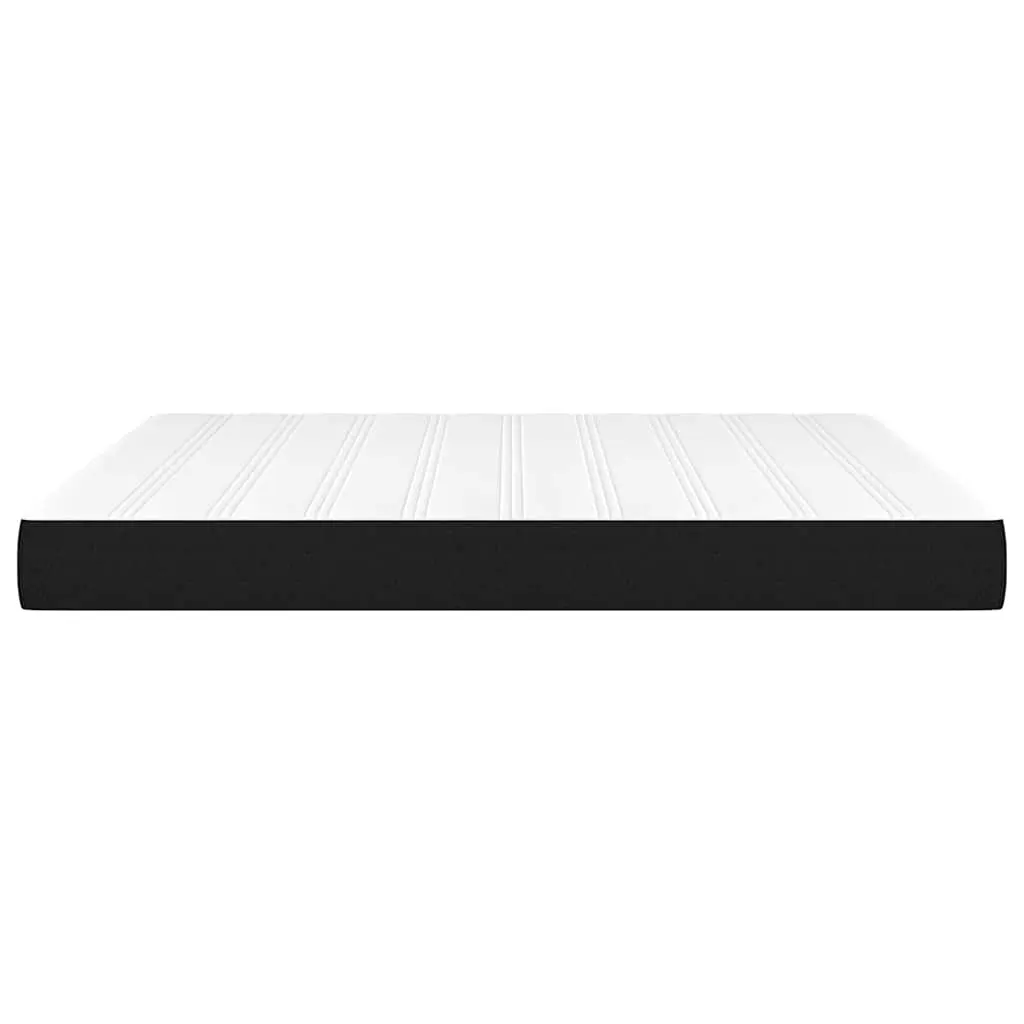 Pocket Spring Bed Mattress Queen Size Medium Firmness Black Fabric 153x203x20cm