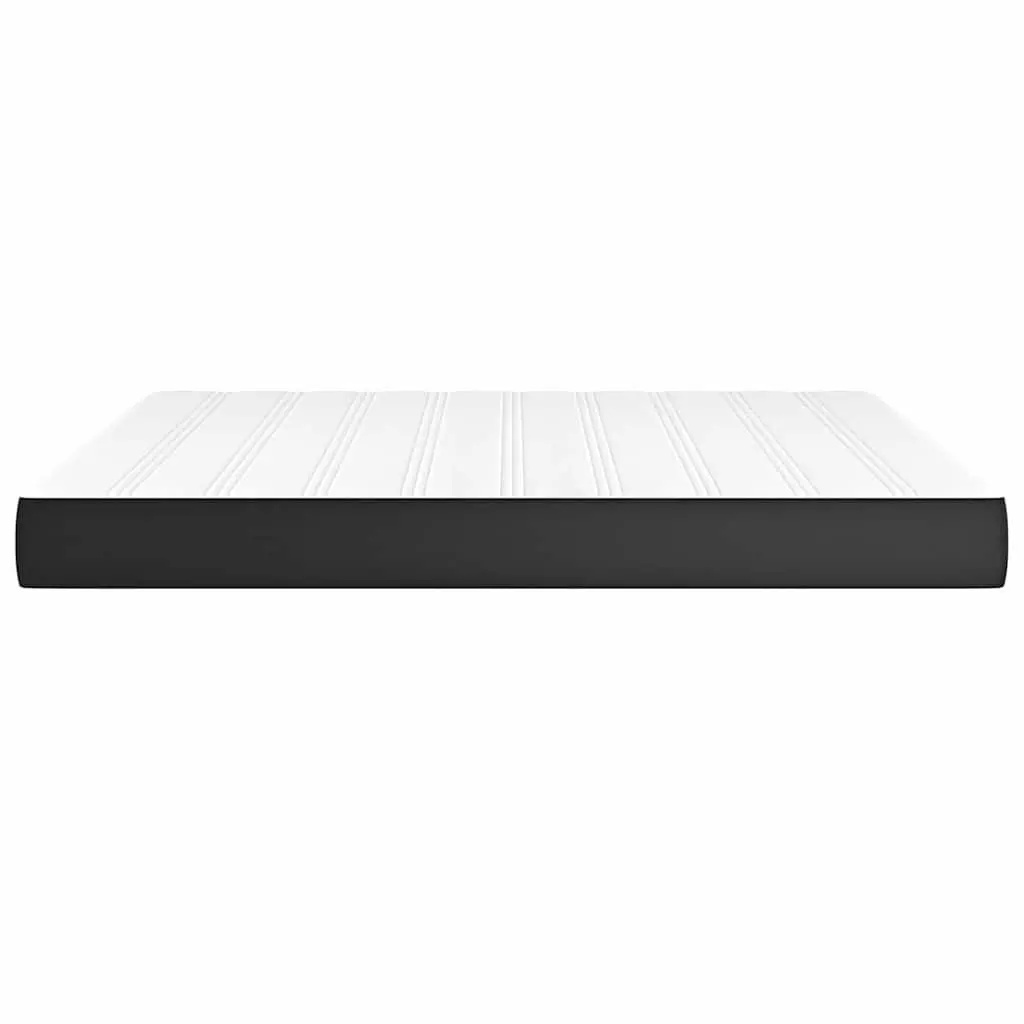 Queen Pocket Spring Bed Mattress 152x203cm Medium Firmness Black Faux Leather