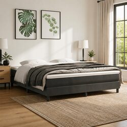 Queen Mattress with Pocket Springs 152x203x20cm Grey Velvet