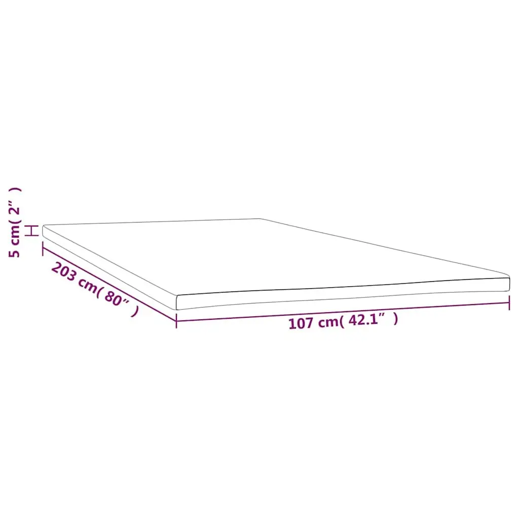 Mattress Topper 107x203x5cm Super Single White Soft Foam Bedding Pad