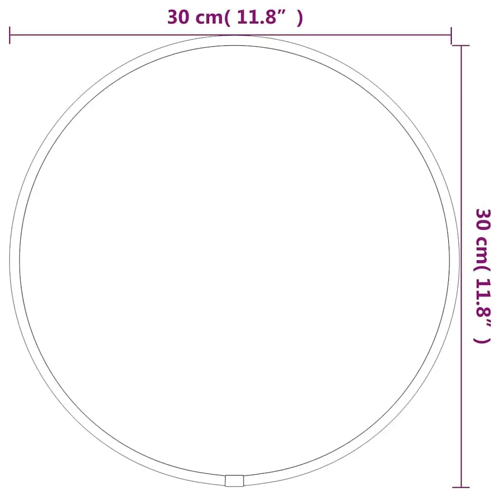 30cm Round Gold Wall Mirror
