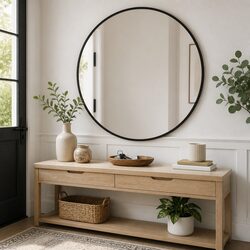 Specifications of Black Round Wall Mirror, 50 cm