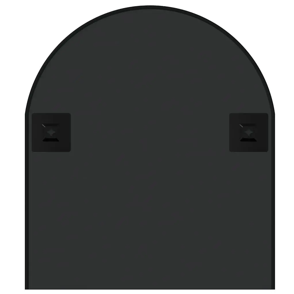 Oval Wall Mirror Black 100x45 cm Glass PVC Frame Vanity Bedroom Bathroom Decor