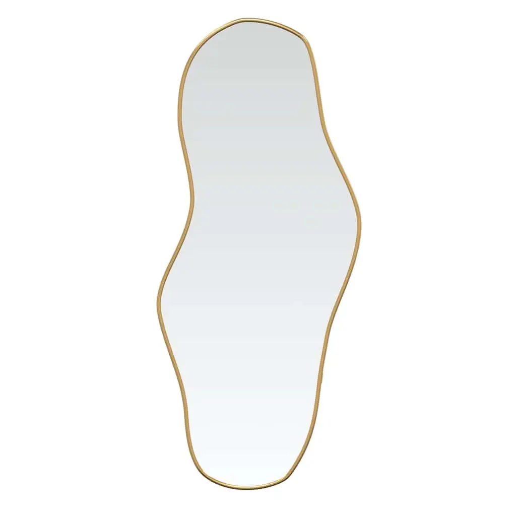 Wall Mirror Gold Minimalist 90x40 cm Hanging Decor Bedroom Bathroom Home
