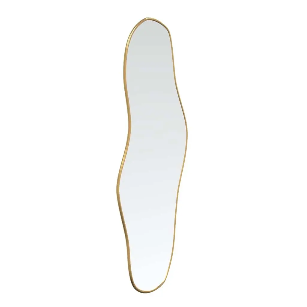 Wall Mirror Gold Minimalist 90x40 cm Hanging Decor Bedroom Bathroom Home