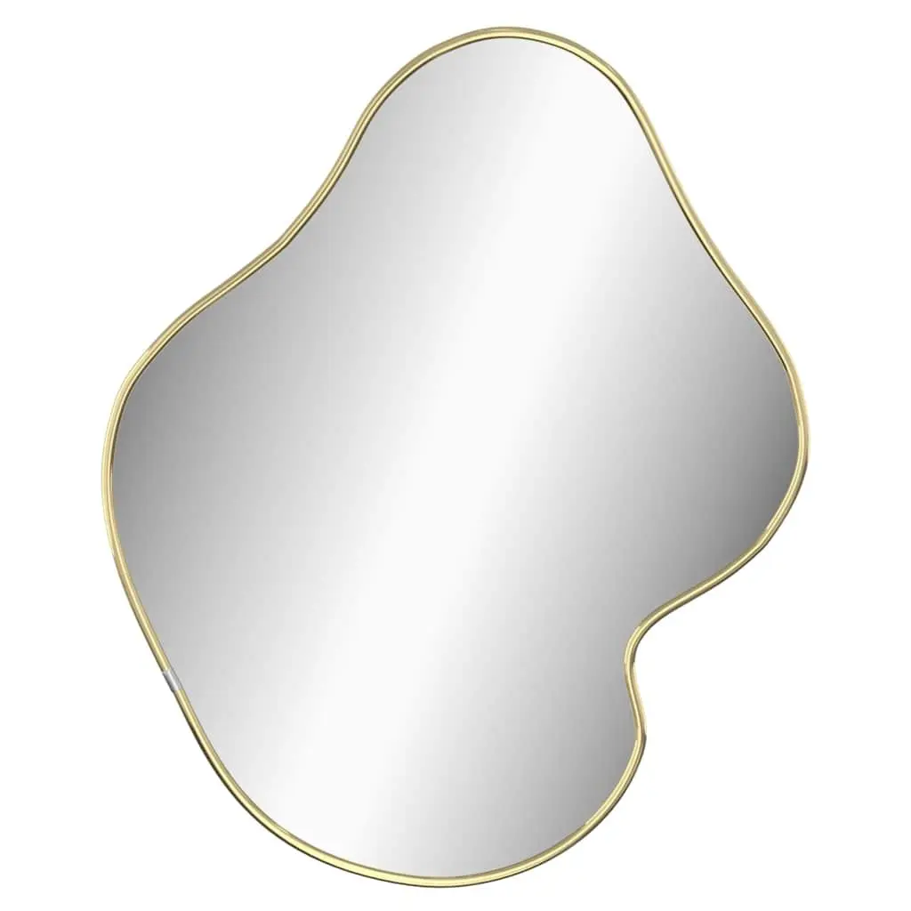 Gold Wall Mirror Home Decor 60x50 cm Minimalist Glass Vanity Bathroom Bedroom