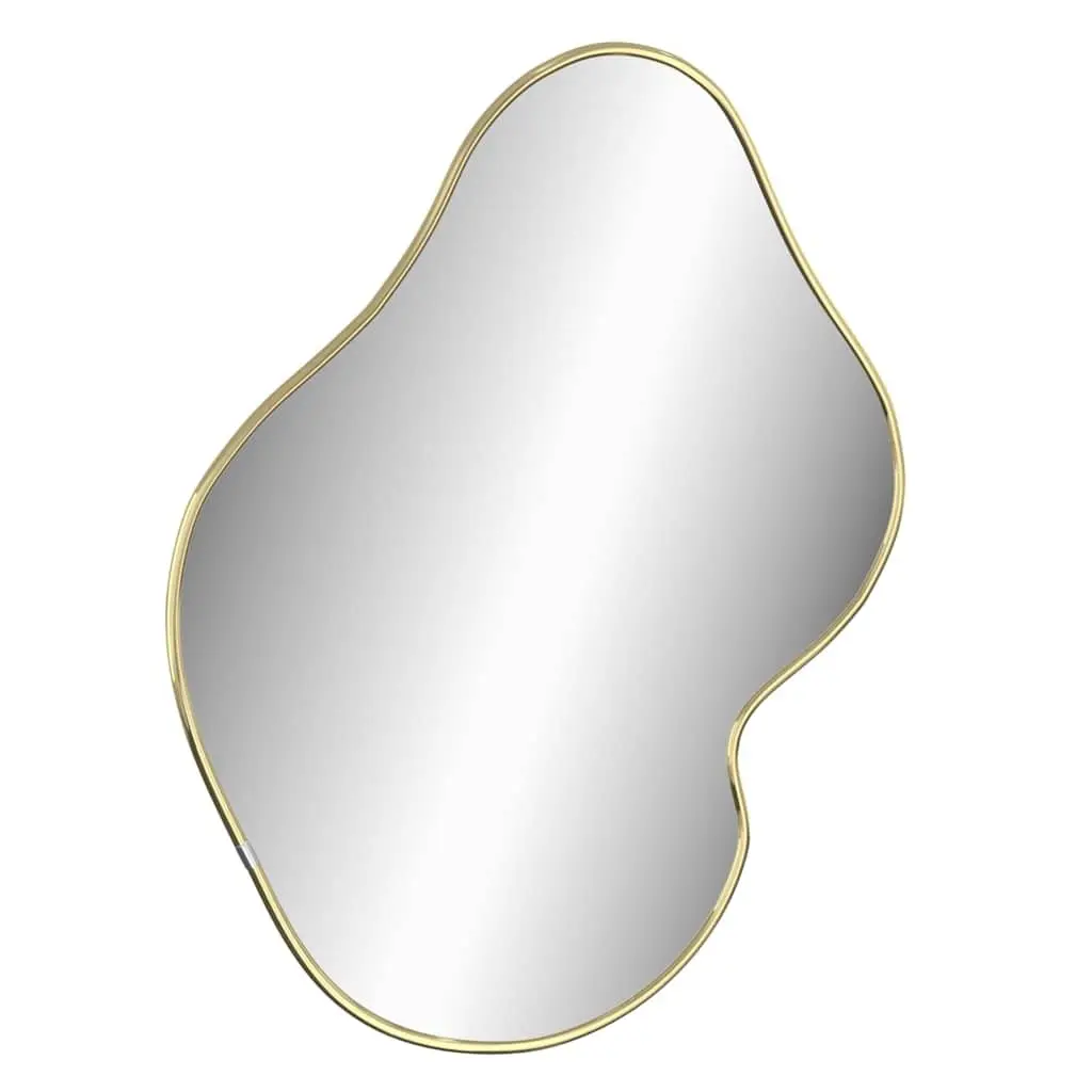 Gold Wall Mirror Home Decor 60x50 cm Minimalist Glass Vanity Bathroom Bedroom