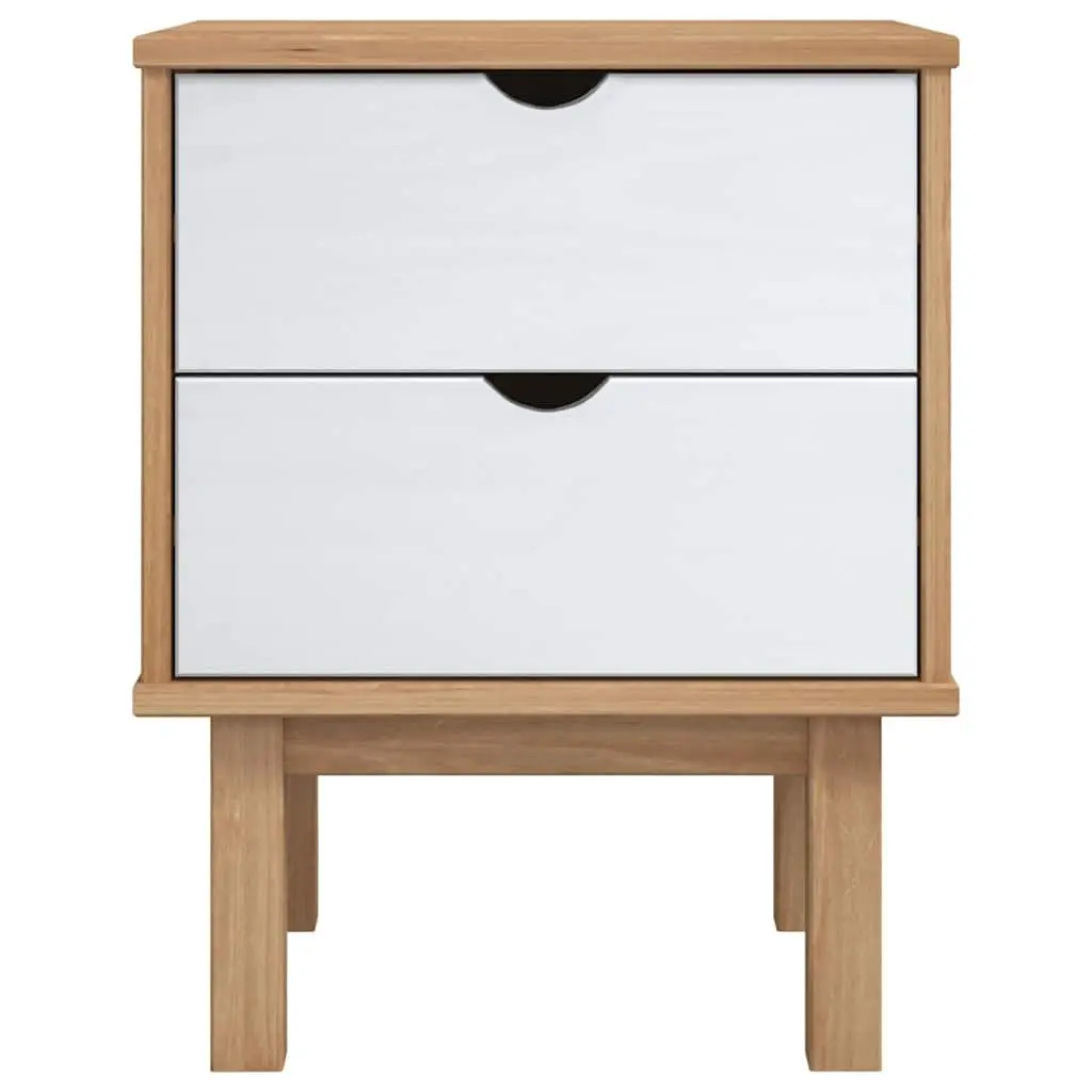 Bedside Cabinet Nightstand with Drawers Scandinavian Design Solid Pine Wood