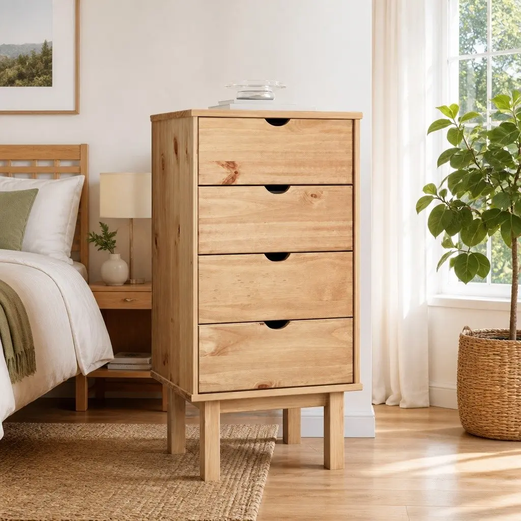 Solid Pine Drawer Cabinet 45x39x90cm