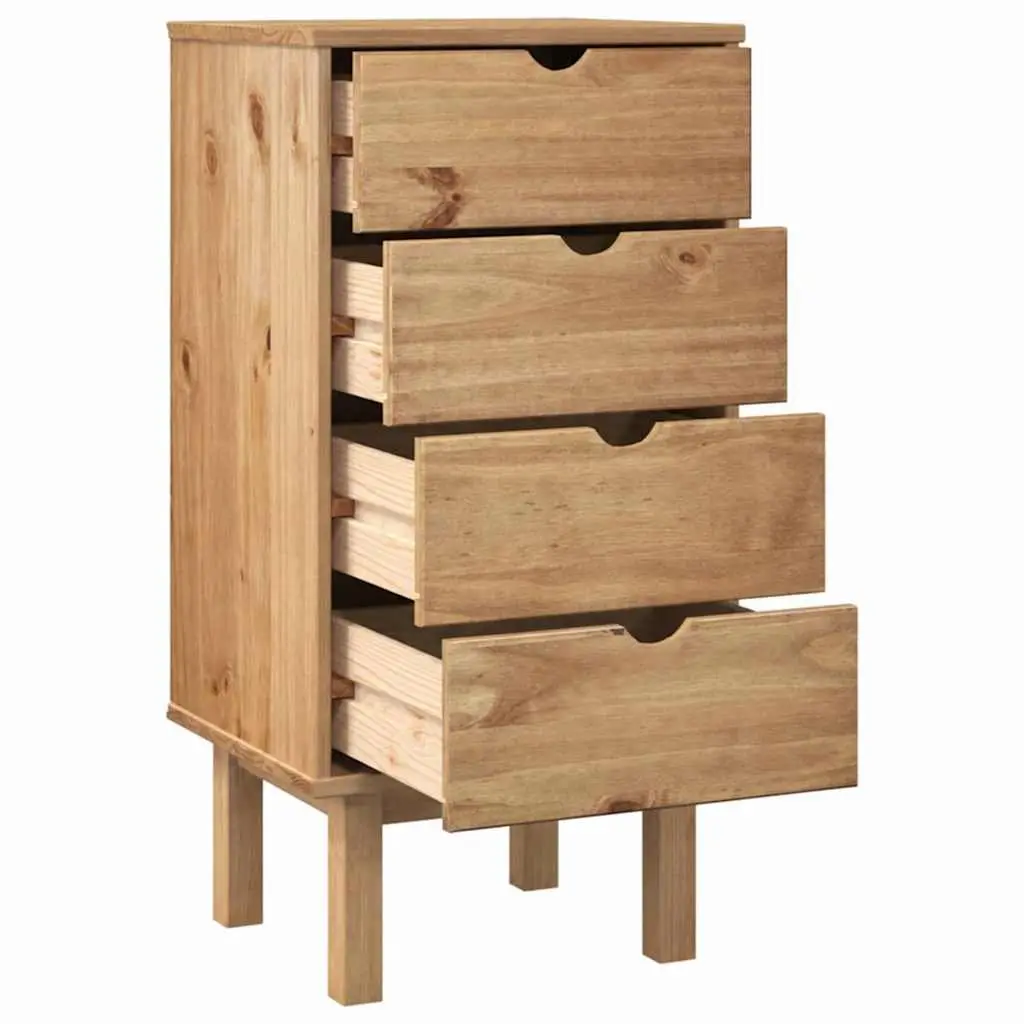 Solid Pine Drawer Cabinet 45x39x90cm