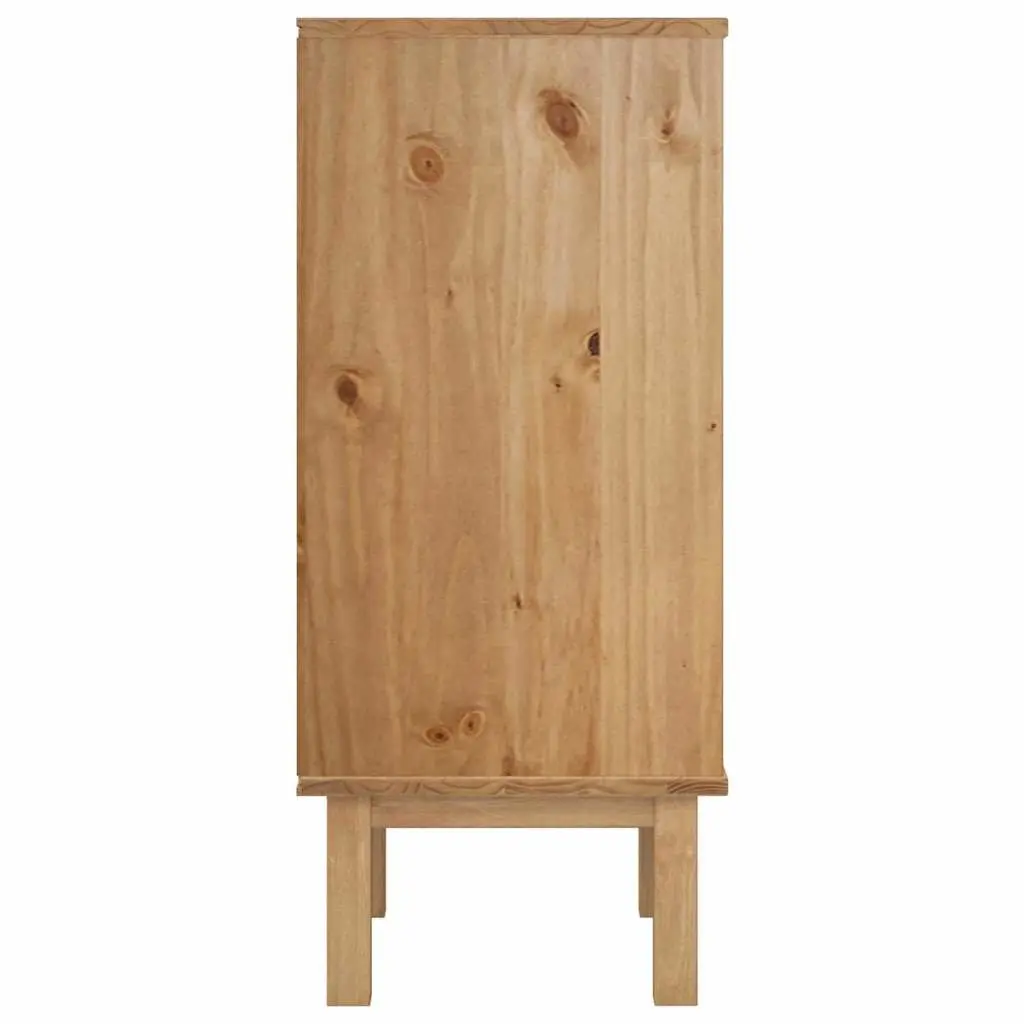 Drawer Cabinet Chest of Drawers 4 Drawer Storage Unit Brown & Grey Pine Wood
