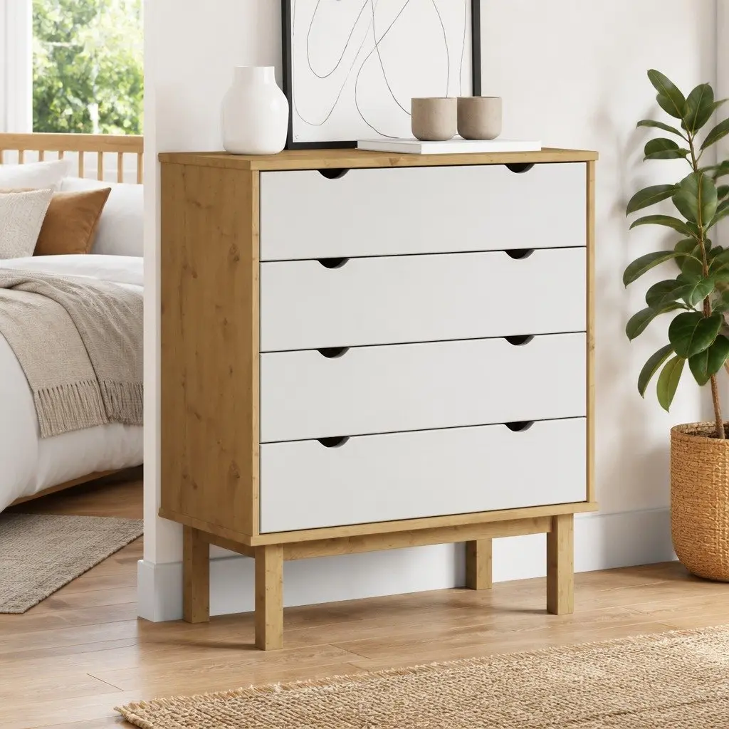 4 Drawer Wooden Cabinet