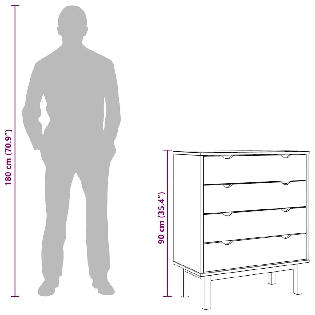 4 Drawer Wooden Cabinet
