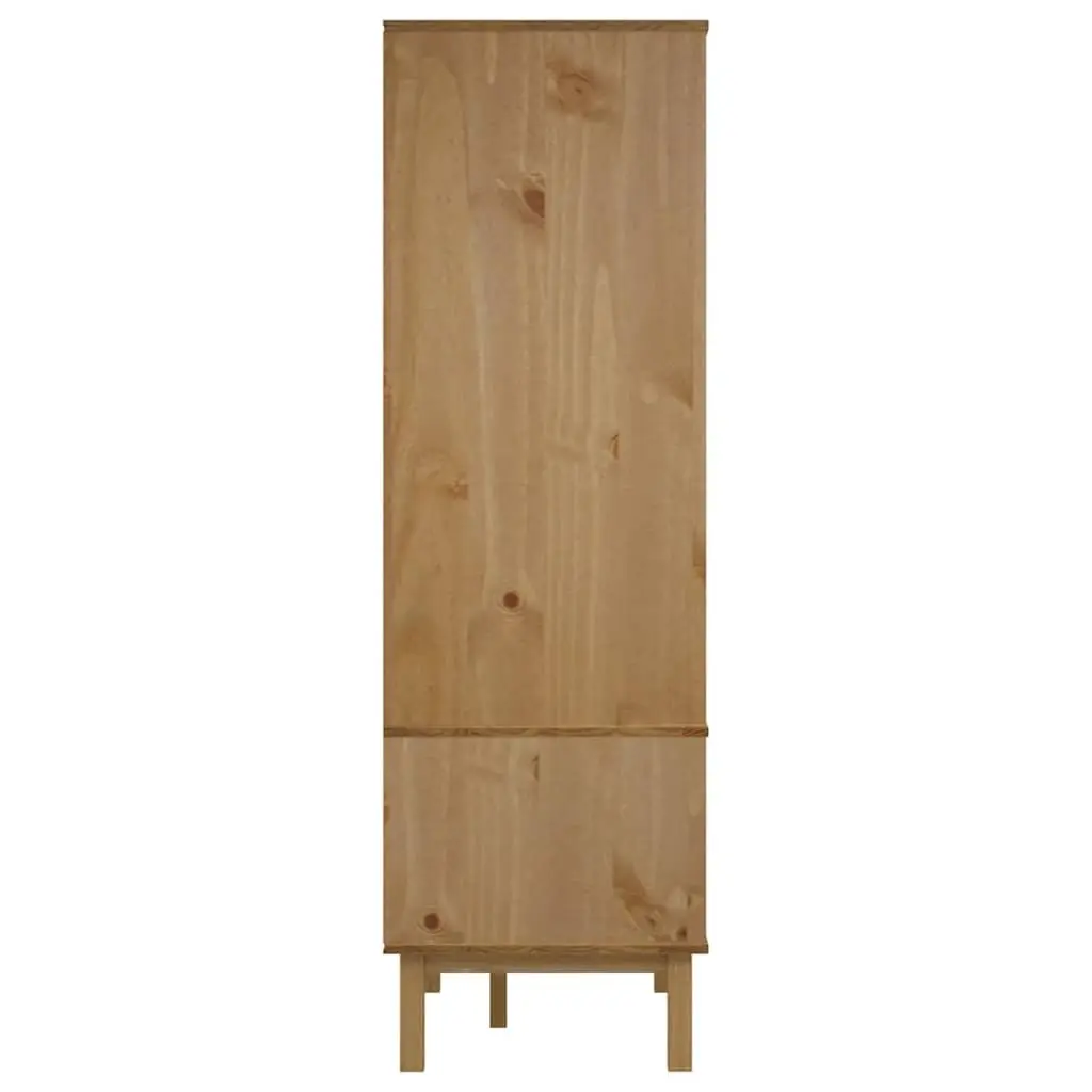 Wardrobe with Drawers for Bedroom Grey 76.5x53x172cm Solid Wood Pine Storage Cabinet
