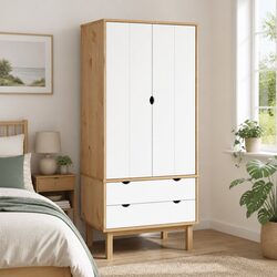 Wooden Wardrobe Specifications: 76.5 x 53 x 172 cm