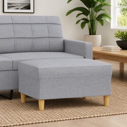 Footstool Dimensions 70x55x41cm, Light Grey Upholstery