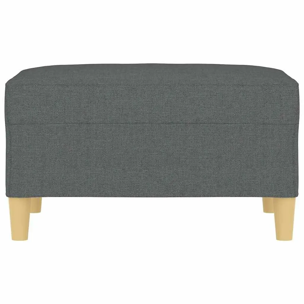 Dark Grey Ottoman Footstool for Living Room Bedroom Compact Size