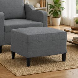 Specifications for Grey Fabric Footstool Ottoman