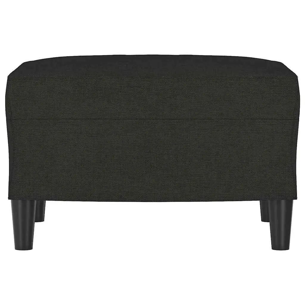 Black Footstool Ottoman, 60x50cm