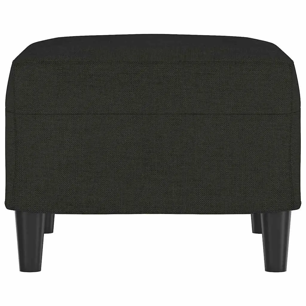 Black Footstool Ottoman, 60x50cm
