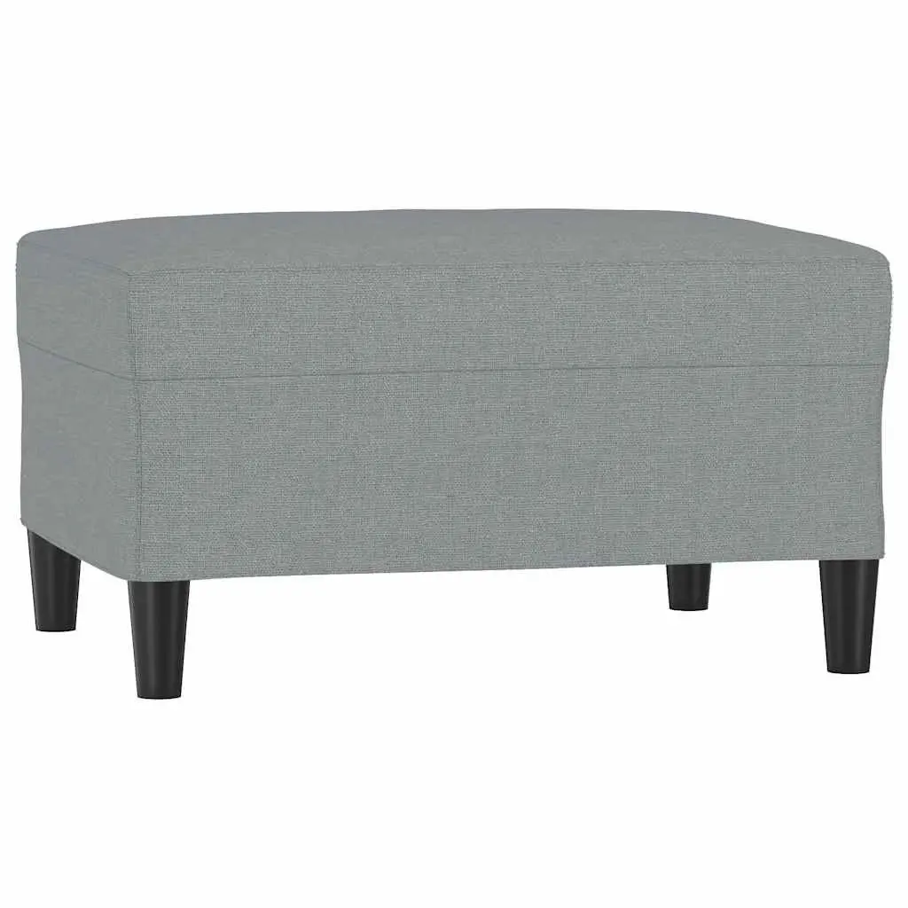 Footstool Grey Living Room 70x55x41cm Fabric Compact Furniture