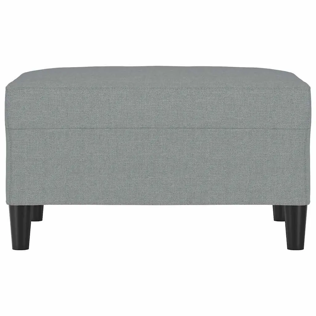 Footstool Grey Living Room 70x55x41cm Fabric Compact Furniture