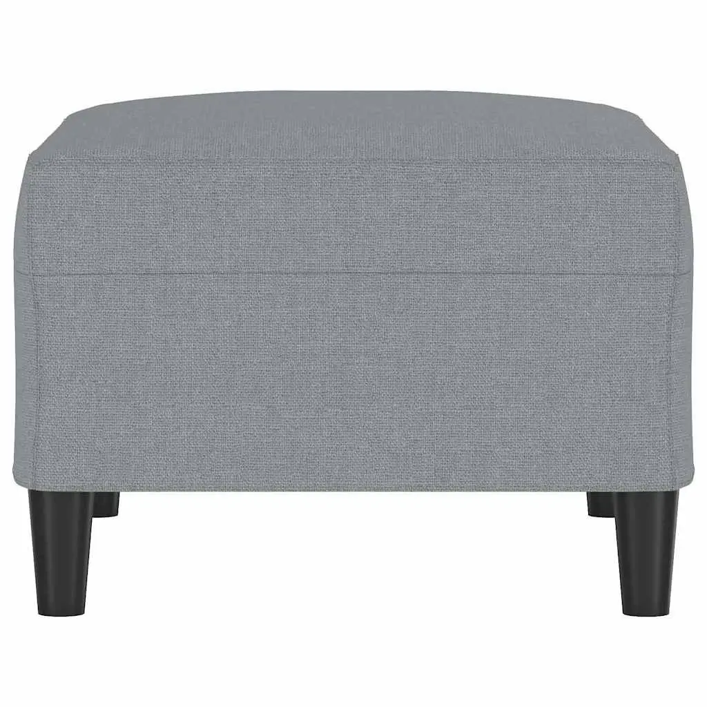 Footstool Grey Living Room 70x55x41cm Fabric Compact Furniture