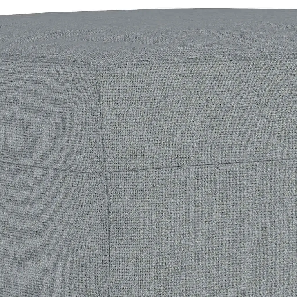 Footstool Grey Living Room 70x55x41cm Fabric Compact Furniture