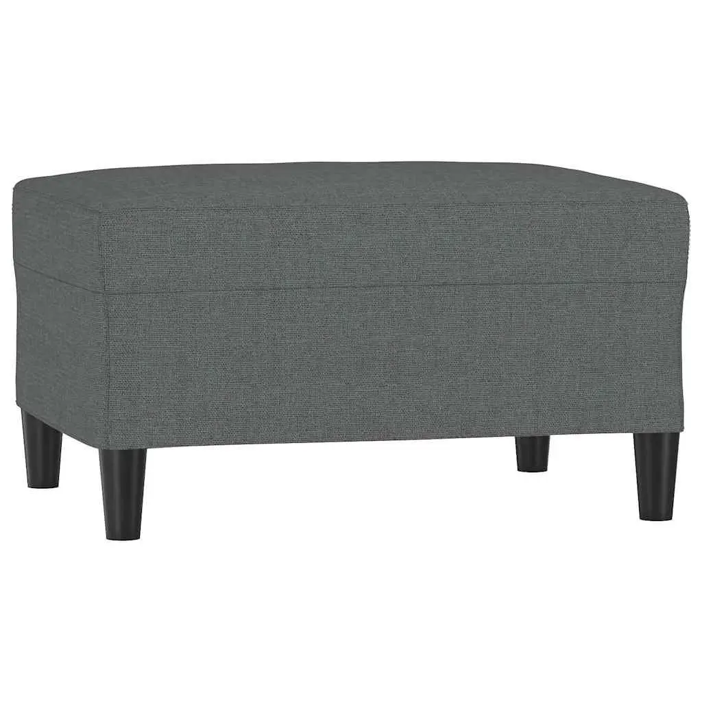 Footstool Dark Grey Fabric Foot Rest Ottoman Living Room Lounge Sofa Recliner