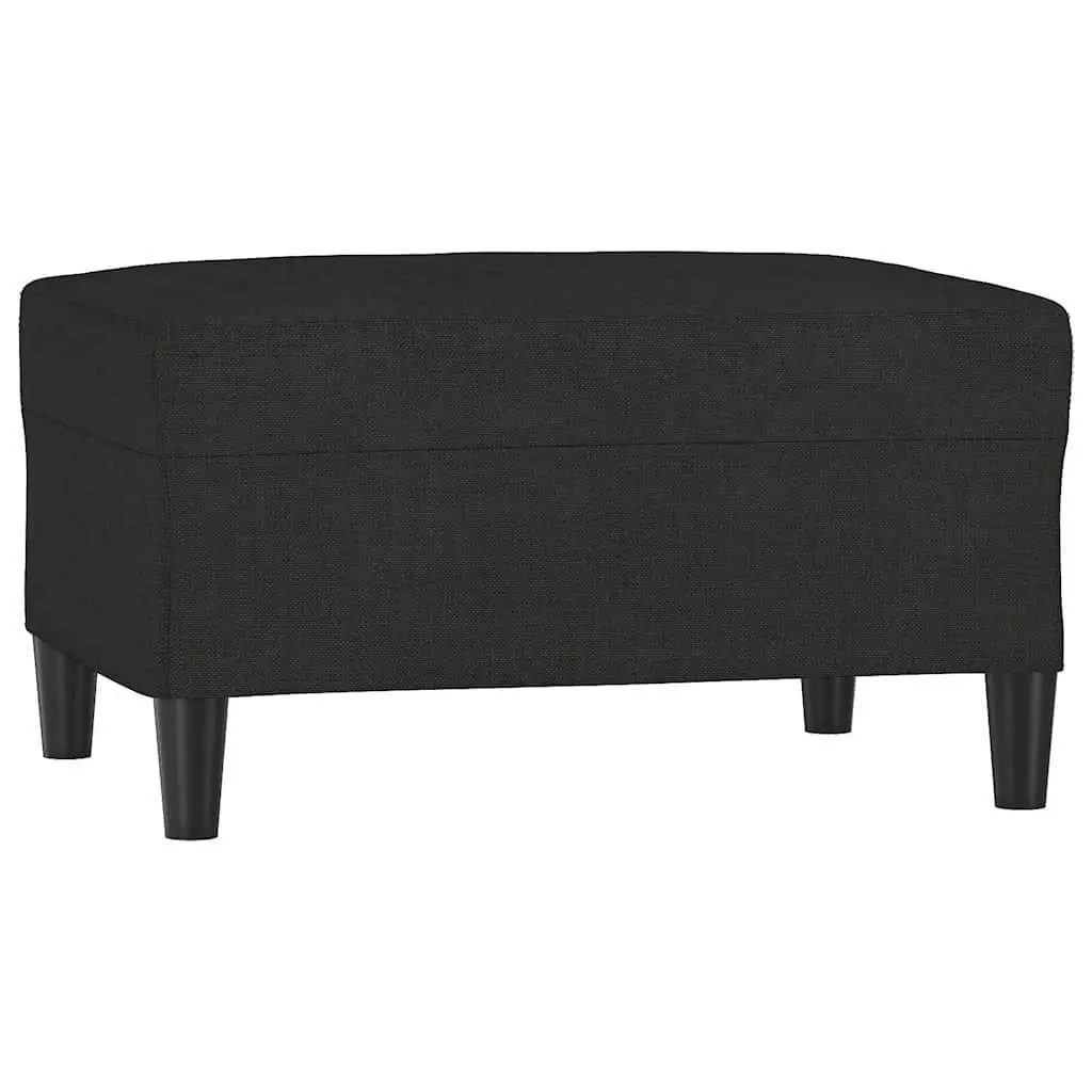 Footstool Black 70x55x41 cm Modern Living Room Furniture Rest Ottoman Seat