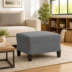 Footstool Specifications: Dark Grey, 60x50x41 cm