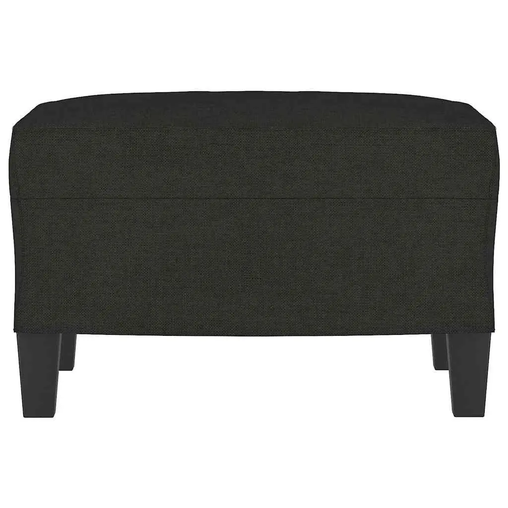 Black Fabric Footstool Foot Rest Ottoman Compact Living Room Bedroom Furniture