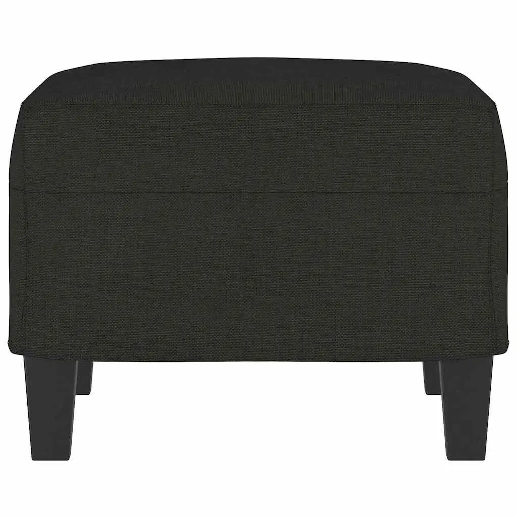 Black Fabric Footstool Foot Rest Ottoman Compact Living Room Bedroom Furniture