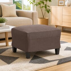 Faux Leather Footstool with Sturdy Plywood Frame