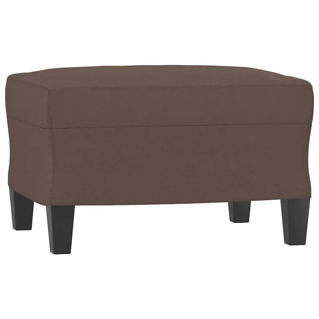 Faux Leather Footstool Living Room Compact Size Brown
