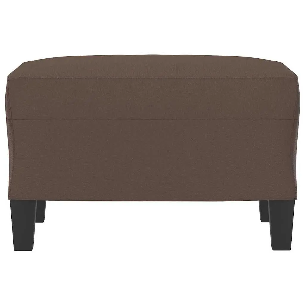 Faux Leather Footstool Living Room Compact Size Brown