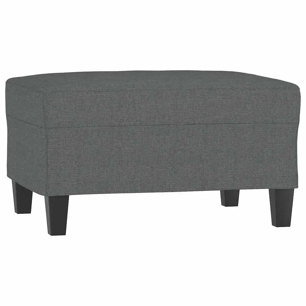 Dark Grey Fabric Footstool Ottoman Living Room Furniture 70x55x41cm