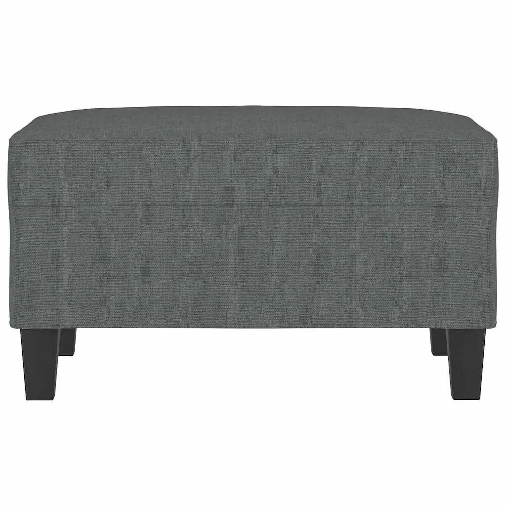 Dark Grey Fabric Footstool Ottoman Living Room Furniture 70x55x41cm
