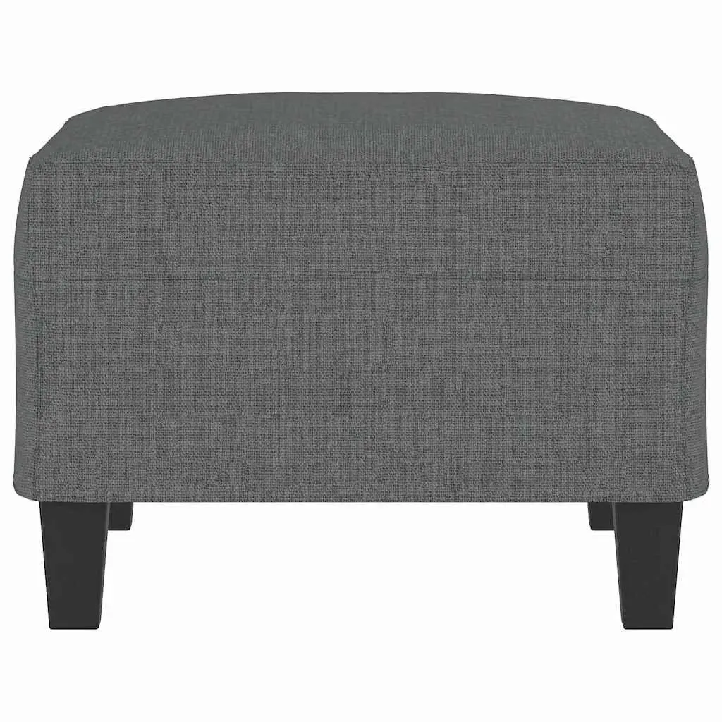 Dark Grey Fabric Footstool Ottoman Living Room Furniture 70x55x41cm