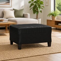 Specifications for Black Faux Leather Ottoman Footstool