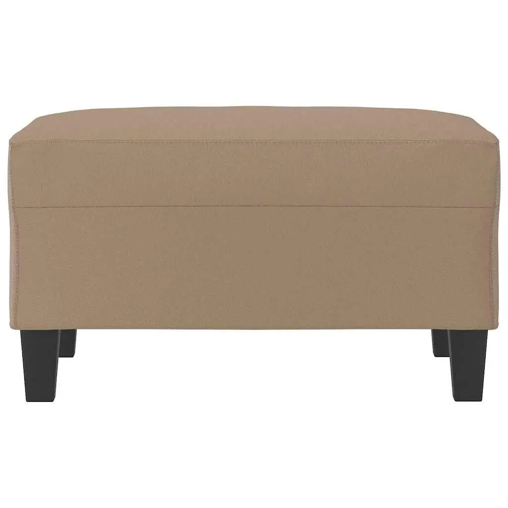 Footstool Brown Faux Leather Compact Resting Ottoman Sofa Furniture Seat