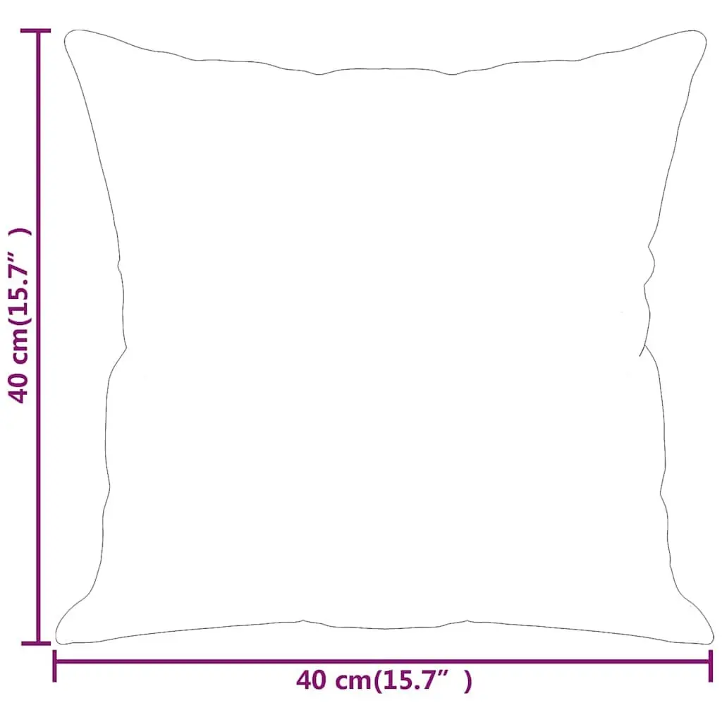 Throw Pillows Sofa Decor 40x40 cm Cream Faux Leather 2 Piece