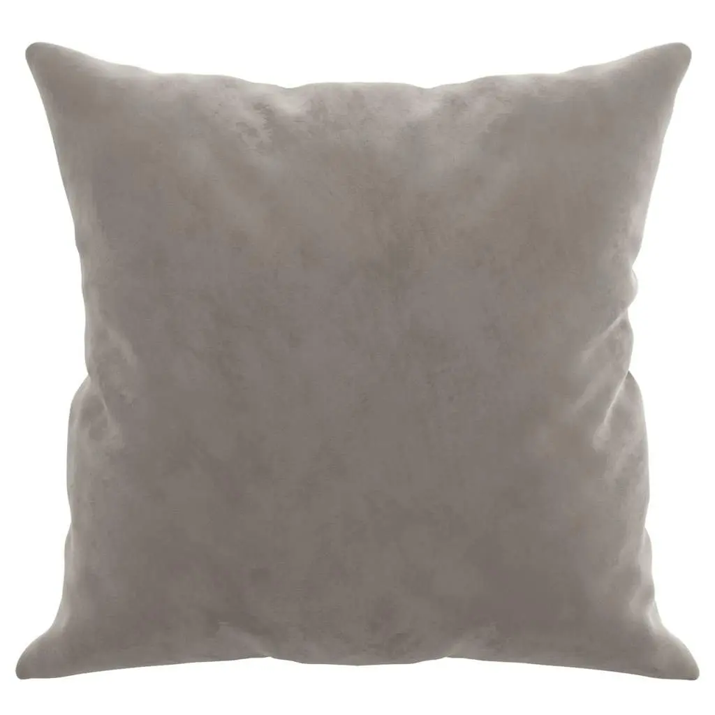 Throw Pillows for Sofa Couch 40x40 cm Grey Velvet 2 Piece Home Decor