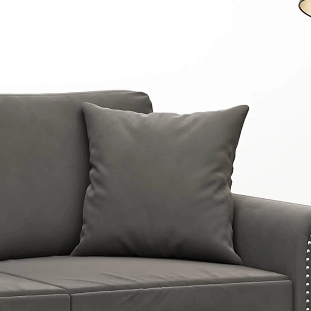 Throw Pillows Living Room 40x40 cm Dark Grey Velvet Soft Square Cushions