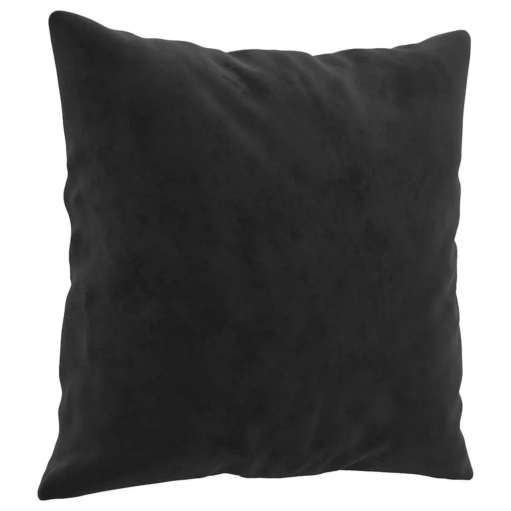 Cushions Black Velvet 40x40cm Square Throw Pillows 2 Pieces Home Decor Sofa