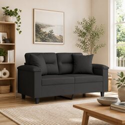 Throw Pillows 2 pcs Grey 40x40 cm Square Cushions Microfibre Sofa Decor