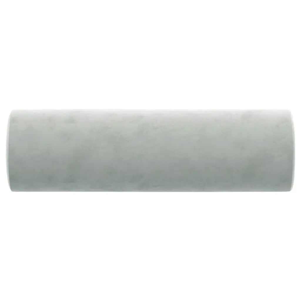 Throw Pillows Living Room 15x50 cm Grey Velvet Cylinder Bolster 2 Piece