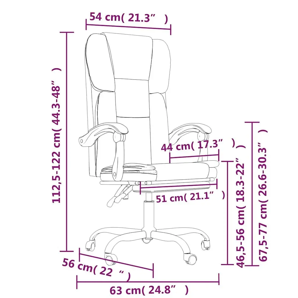 Black Faux Leather Reclining Chair
